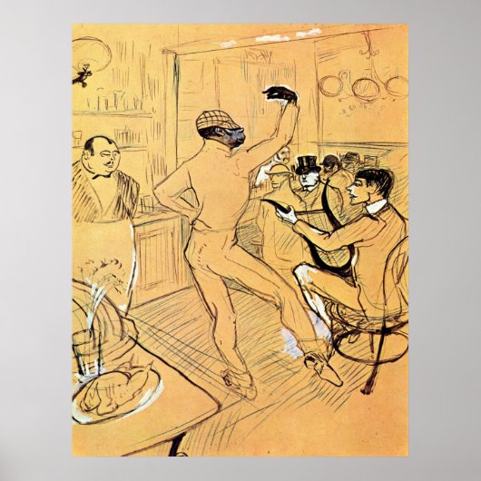 トゥールーズ・ロートレックによるショコラダンス ポスター (正面)