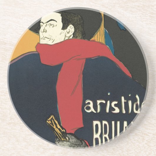 トゥールーズ・ロートレックによる「アンブassadeur（大使館） Aristide Bruant」 コースター (正面)