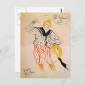 トゥールーズ・ロートレックの船乗りの歌 ポストカード (正面/裏面)