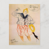 トゥールーズ・ロートレックの船乗りの歌 ポストカード (正面)