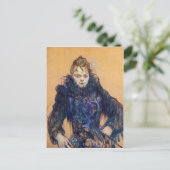 トゥールーズ・ロートレックの黒板の女性 ポストカード (スタンド正面)