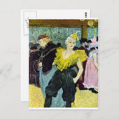 トゥールーズ・ロートレックザ・ピエロヴィンテージ写真、 ポストカード (正面/裏面)