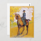 トゥールーズ・ロートレック女性オンホース葉書 ポストカード (正面/裏面)