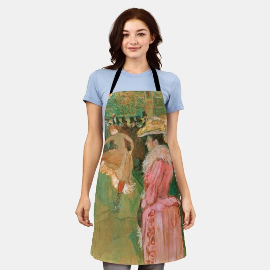 トゥールーズ・ロートレック – ザ・ルージュのダンス エプロン (着用した状態)