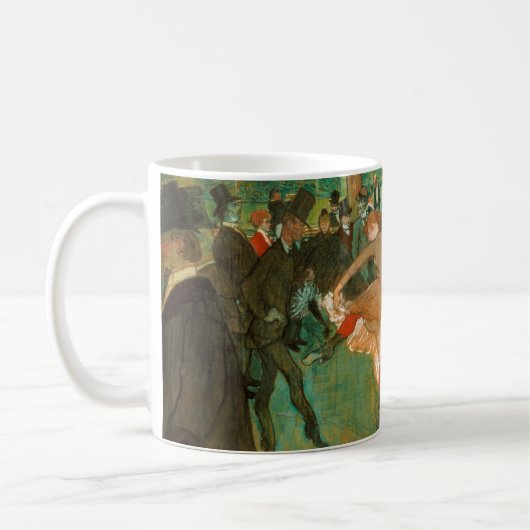 トゥールーズ・ロートレック – ザ・ルージュのダンス コーヒーマグカップ (左)