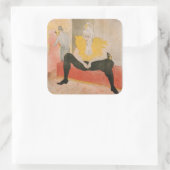 トゥールーズ・ロートレック - シャウカオ嬢の座像 スクエアシール (バッグ)