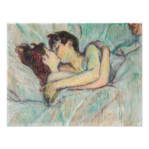 トゥールーズ=ロートレック - ベッドの中で、キス フォトプリント