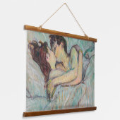 トゥールーズ=ロートレック - ベッドの中で、キス 吊り下げ型タペストリー (傾斜あり)