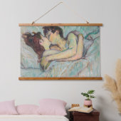 トゥールーズ=ロートレック - ベッドの中で、キス 吊り下げ型タペストリー (寝室)
