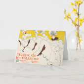 トゥールーズ・ロートレック、マドモワゼル・エグランティン劇団 カード (黄色い花)