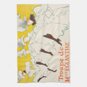 トゥールーズ・ロートレック、マドモワゼル・エグランティン劇団 キッチンタオル (縦)