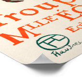 トゥールーズ・ロートレック、マドモワゼル・エグランティン劇団 ポスター (角)