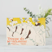 トゥールーズ・ロートレック、マドモワゼル・エグランティン劇団 招待状 (スタンド正面)