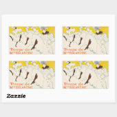 トゥールーズ・ロートレック、マドモワゼル・エグランティン劇団 長方形シール (シート)