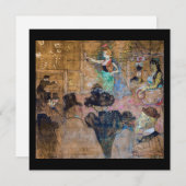 トゥールーズ・ロートレック – モリッシュ・ダンス/アルメース 招待状 (正面/裏面)