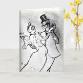 トゥールーズ・ロートレック: ラ・グルとヴァランタン、ワルツ カード (黄色い花)