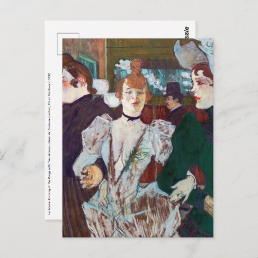 トゥールーズ・ロートレック - ルージュに到着するラ・グルー ポストカード (正面/裏面)