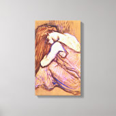 トゥールーズ – ロートレック – 女性コービングヘア キャンバスプリント (正面)