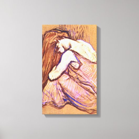 トゥールーズ – ロートレック – 女性コービングヘア キャンバスプリント (正面)