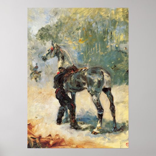 トゥールーズ・ロートレック – 砲兵が彼の恐怖を抱いて… ポスター (正面)