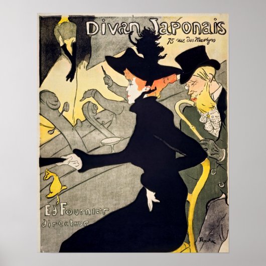 トゥールーズ・ロートレック – Divan Japonais ポスター (正面)
