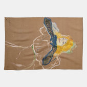 トゥールーズ・ロートレック – Yvette Guilbert Singing キッチンタオル (横)