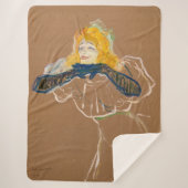 トゥールーズ・ロートレック – Yvette Guilbert Singing シェルパブランケット (正面)