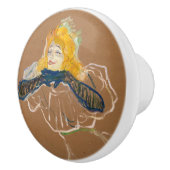 トゥールーズ・ロートレック – Yvette Guilbert Singing セラミックノブ (右)