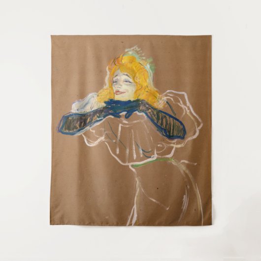 トゥールーズ・ロートレック – Yvette Guilbert Singing タペストリー (正面)