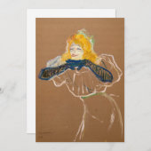 トゥールーズ・ロートレック – Yvette Guilbert Singing 招待状 (正面/裏面)