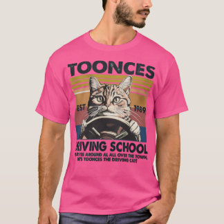 トゥーンズ ドライビング スクール 1989年設立 - ドライビング キャット Tシャツ