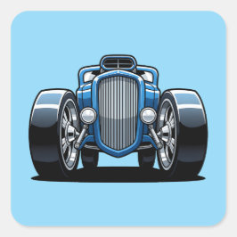 トゥーン・ホットロッド・アート スクエアシール