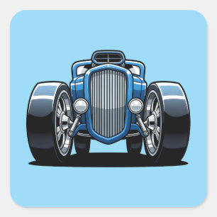 トゥーン・ホットロッド・アート スクエアシール