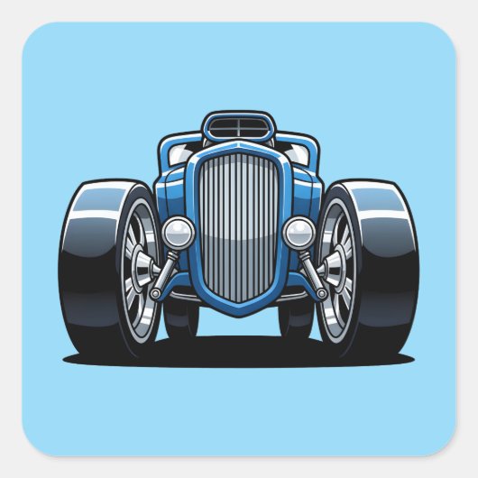 トゥーン・ホットロッド・アート スクエアシール (正面)