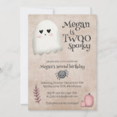 トゥー不気味かわいい幽霊ハロウィーン誕生日 招待状 (正面)
