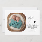 トゥー賛美ツツインフォト誕生 案内状 (裏面)