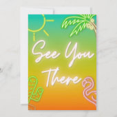 トゥー・クール・トロピカル・ネオン・プール・パーティー 招待状 (裏面)