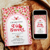 トゥー・スウィート・ストロベリー　２歳の誕生日パーティー招待状 招待状