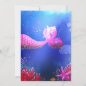 トゥ・ザ・シー - 人魚の写真付き 招待状 (裏面)