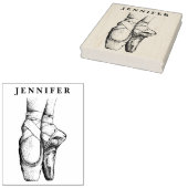 トゥ・ポワントのバレリーナの足 #1 ラバースタンプ (押印)