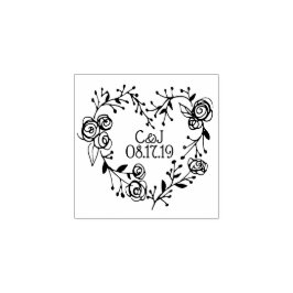 トウィグズベリーとバラハートリース | 結婚s ラバースタンプ