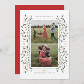 トウィッグ&ベリー2フォトホリデーカード 招待状 (正面/裏面)