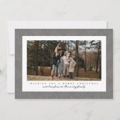 トウィードクラシックフレーム白黒クリスマスフォト シーズンカード (正面)