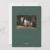 トウィードシンプルフレーム暗緑色の写真クリスマス シーズンカード (裏面)