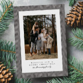 トウィードシンプルフレーム白黒写真クリスマス シーズンカード