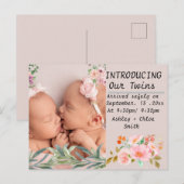 トウィーンベビーの緑のユリの花ママ 案内ポストカード (正面/裏面)