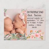 トウィーンベビーの緑のユリの花ママ 案内ポストカード (正面)