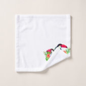 トウカラフルカンの鳥の熱帯花風呂タオル バスタオルセット (ウォッシュタオル)