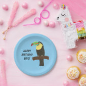 トウカラフルカン鳥ハッピーバースデープレート ペーパープレート (パーティー)