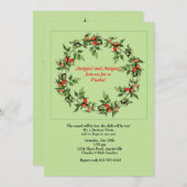 トウガラシのリースの招待状 招待状 (正面/裏面)